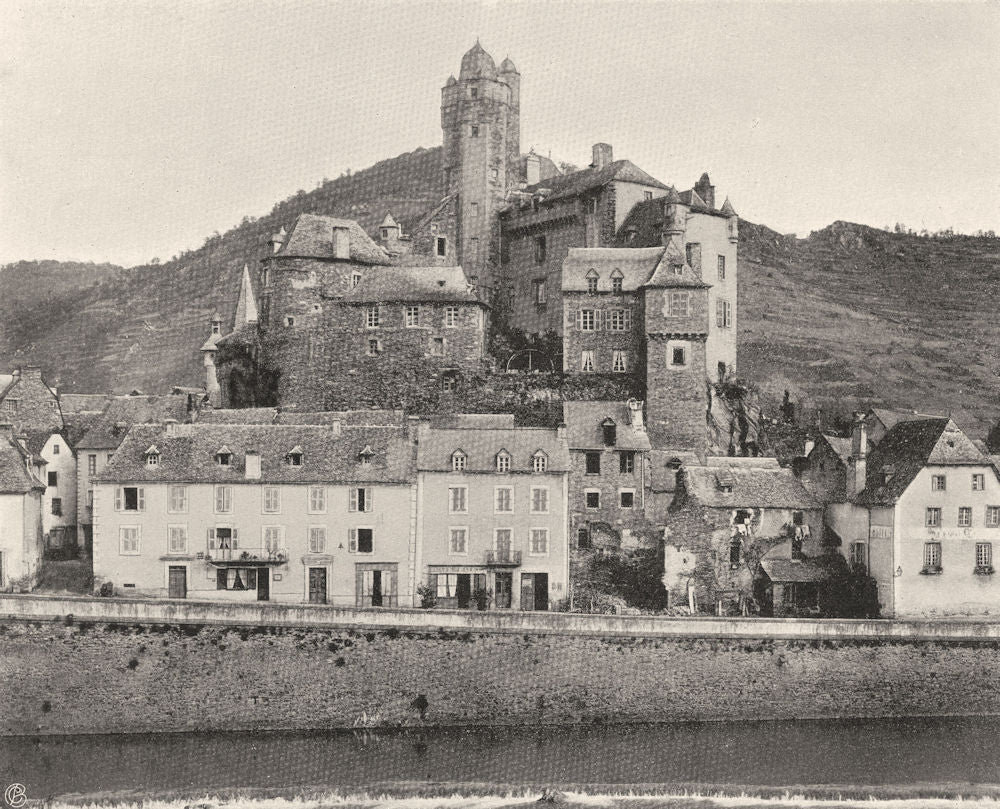 AVEYRON. Estaing- Château 1903 old antique vintage print picture